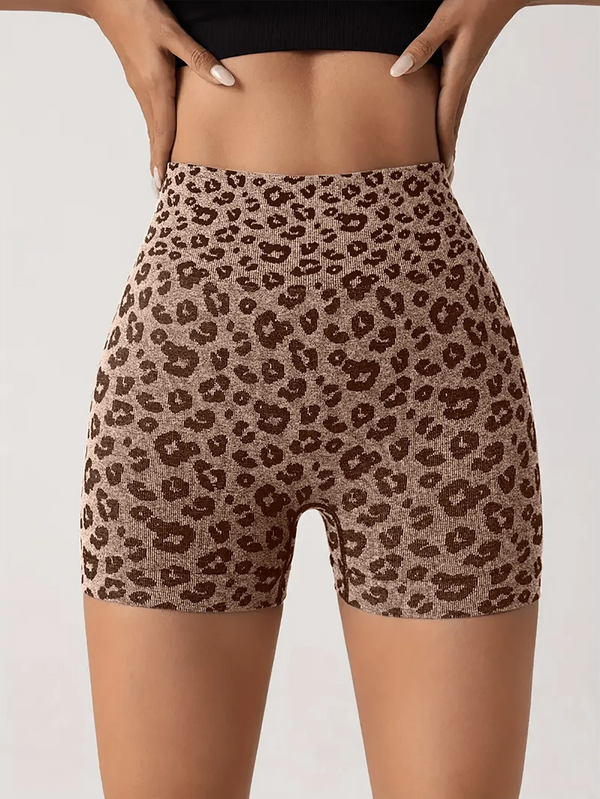 Sienna Leopard Scrunch Biker Shorts One-piece