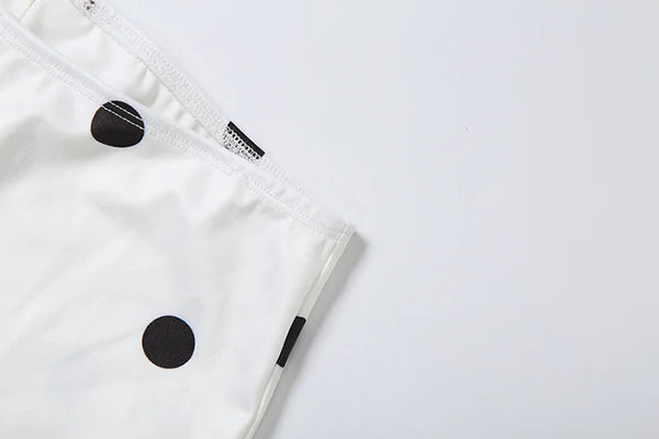 Demi Polka-Dot Halter Capri Pants Set Two-piece