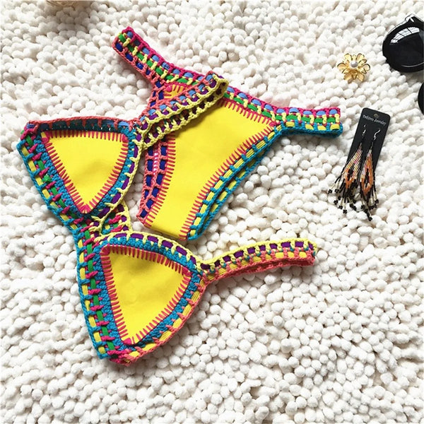 Amalthea Crochet Trim Triangle Micro Bikini Two-piece