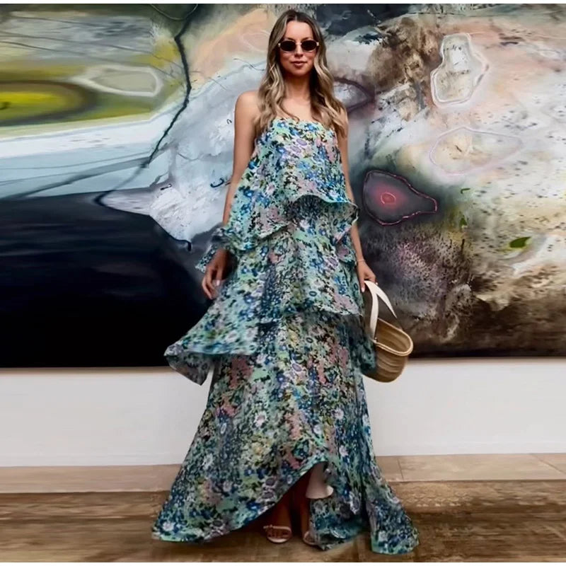 Kendra Ruched Maxi Dress