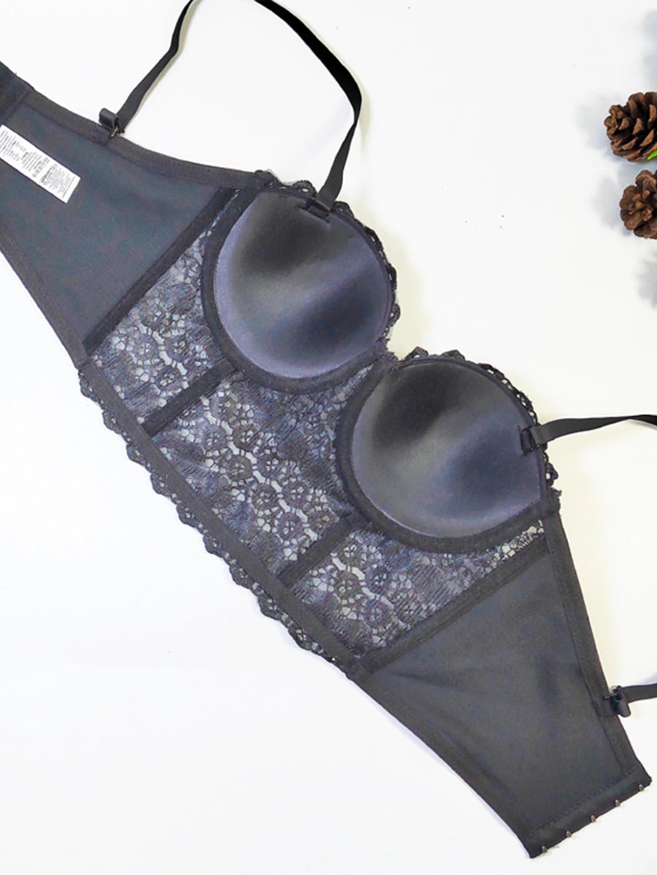 Sexy see through lace corset crop top women clothing summer cropped bustier bra halter tank top rhinestone club party tube tops