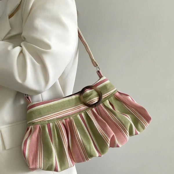 Zuri Contrast-Print Underarm Bag