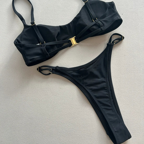 Marcella Push-Up Thong Bikini Two-piece