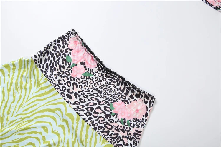 Tallulah Animal Print Printed Midi Skirt Set Two-piece