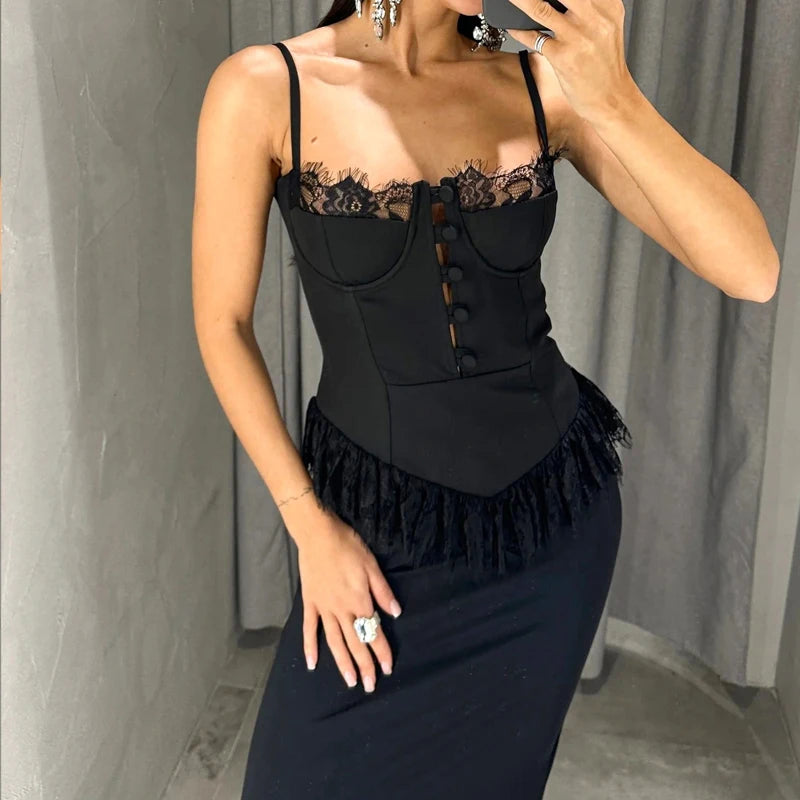 Monique Lace Sleeveless Blouse One-piece