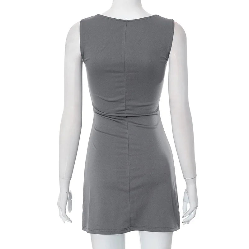Elowen Sleeveless Knit A-Line Mini Dress