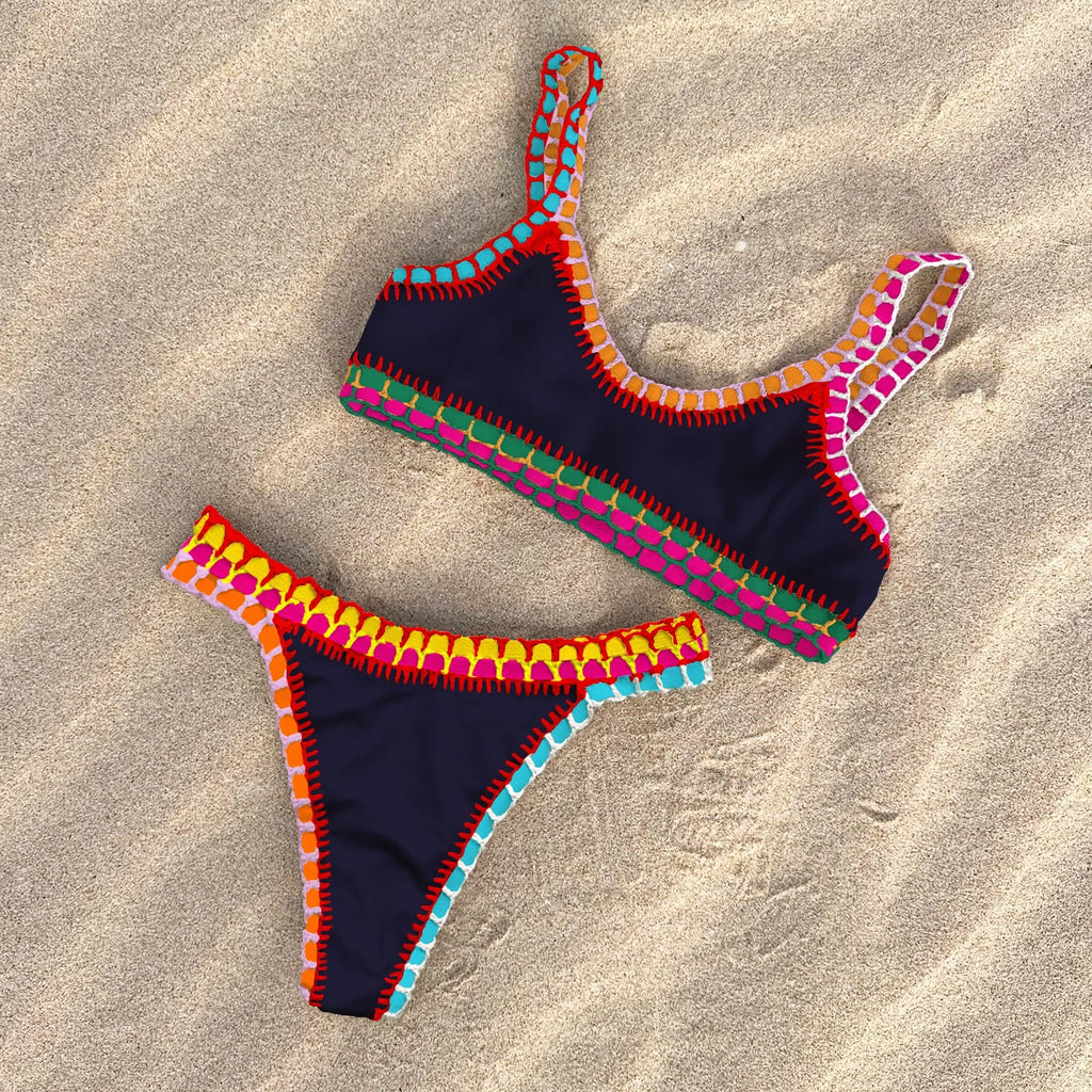 Amalthea Crochet Trim Triangle Micro Bikini Two-piece