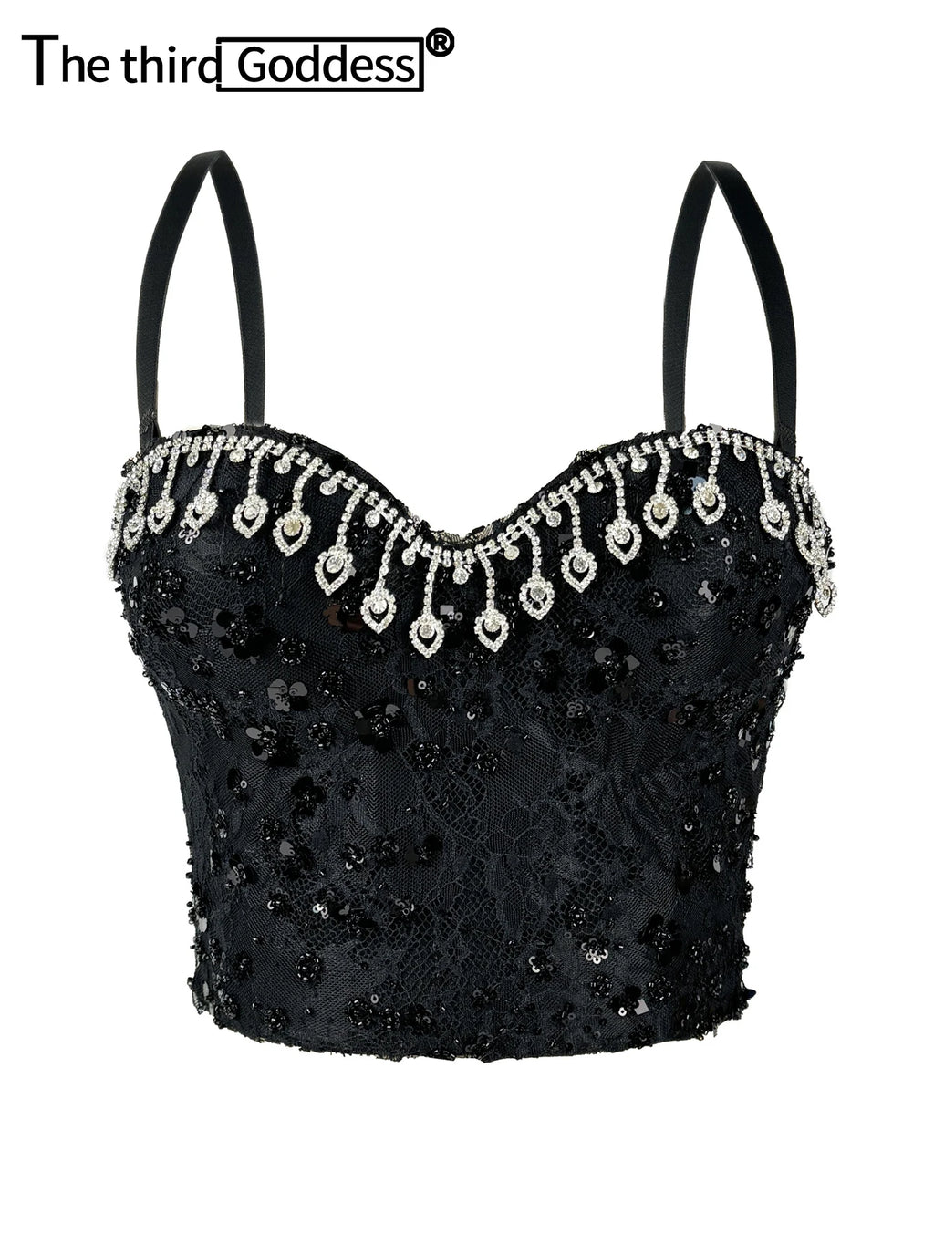Sexy white rhinestone corset crop top women summer club party tops for woman clothing halter tank top cropped hotwife streetwear