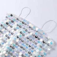 Sofia Sequin Spaghetti Strap Bodycon Maxi Dress