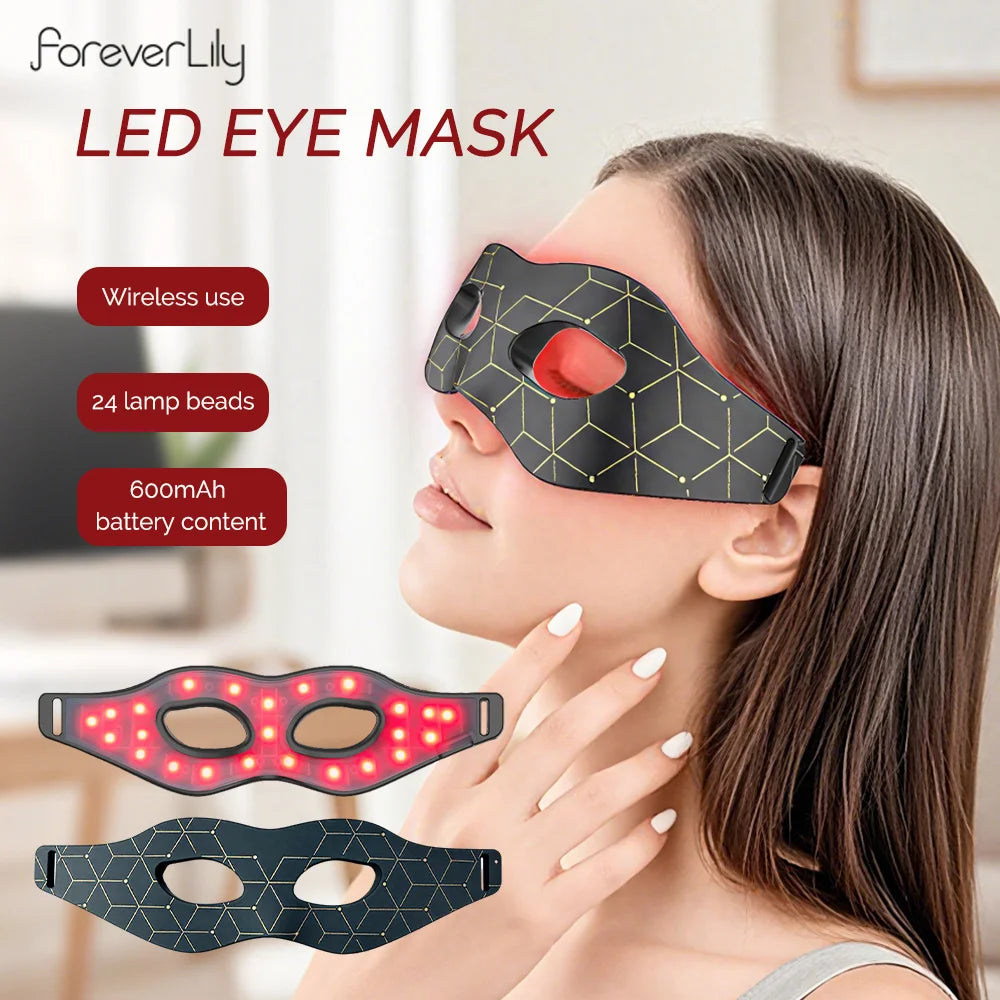 Red Light Silicone Eye Mask 7 Colors LED Photon Flexible Eyes Mask Relieves Eye Fatigue Anti-Wrinkle Dark Circles Wireless Use Main image