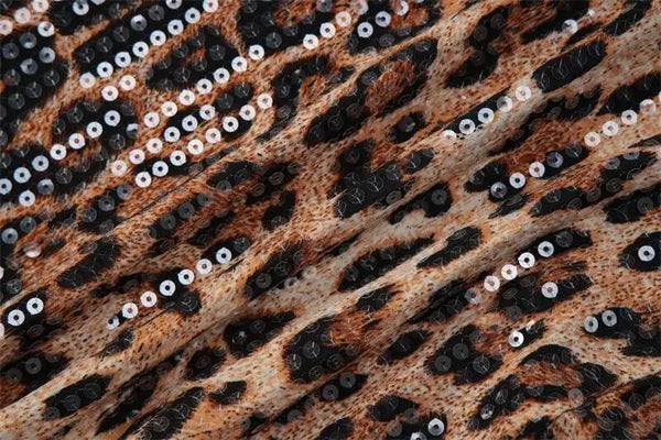 Luciana Leopard Sequin Mini Dress