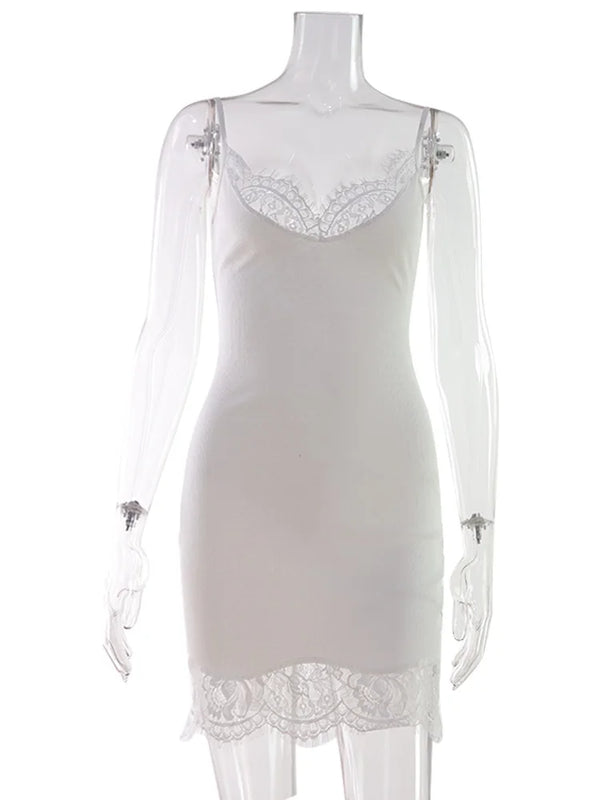 Jessamine Lace-Panel Camisole Mini Dress