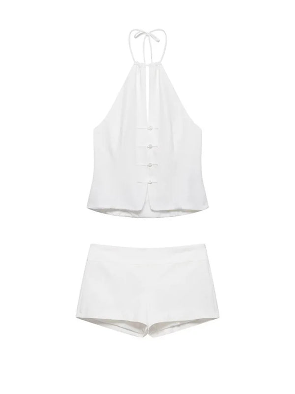 Corinne Halter Button Top & Shorts Separates Collection