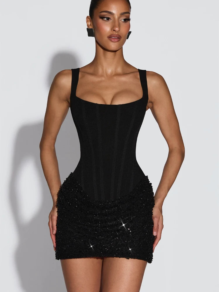 Valentina Sequin Sling Mini Dress