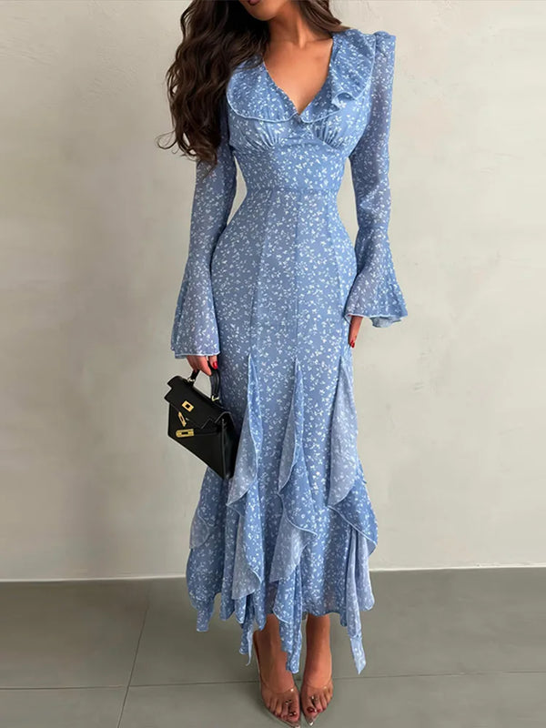 Honora Bodycon Long-Sleeve Maxi Dress