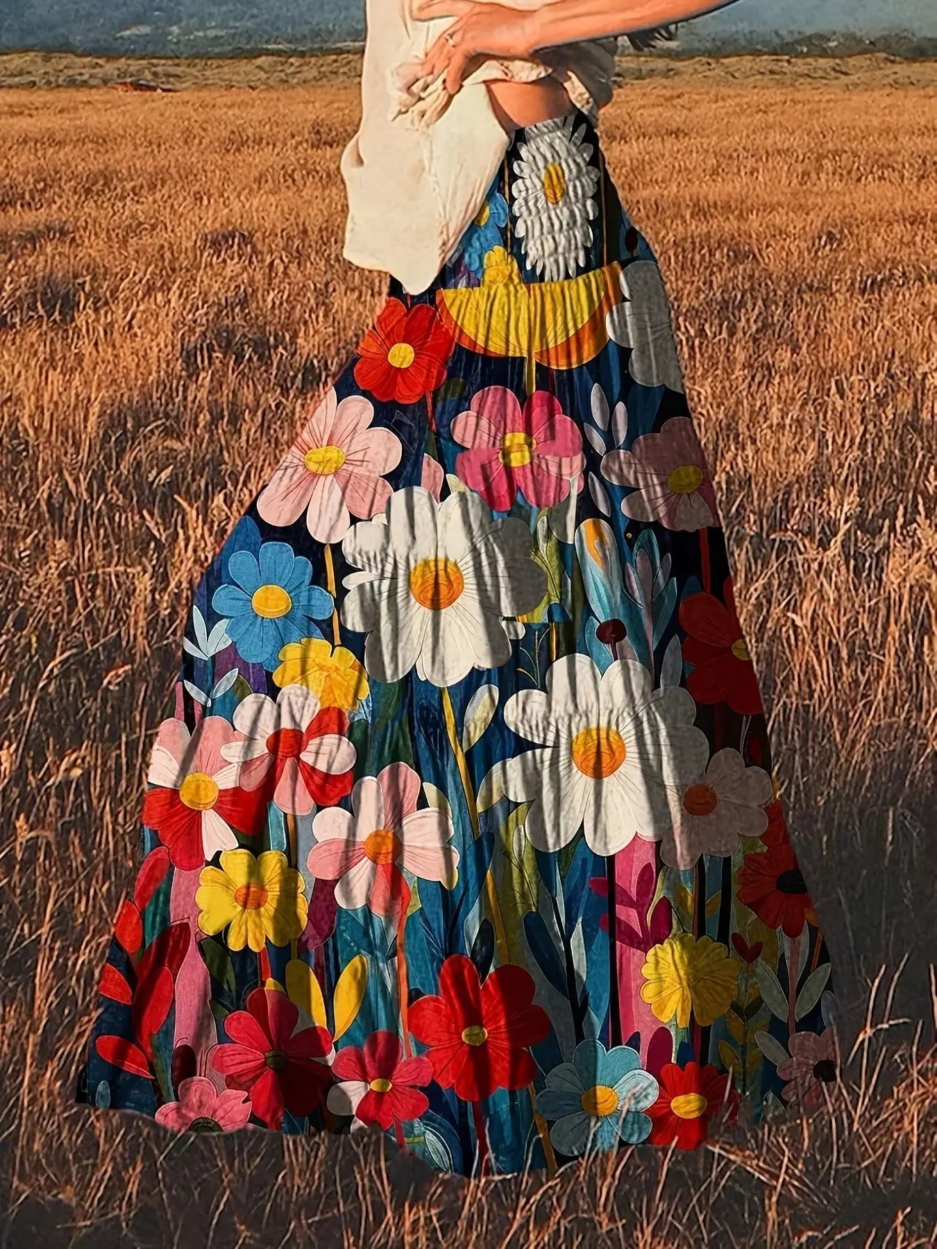 Amelie Floral Midi Skirt One-piece