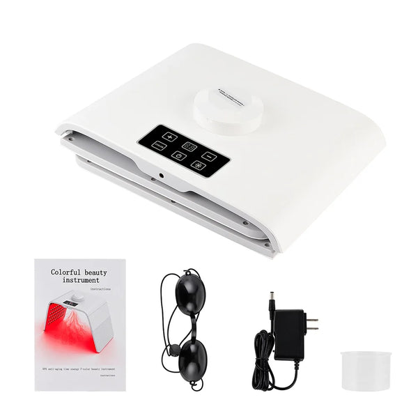 Foldable 7-Color LED Face & Body Light Panel with Mist Sprayer