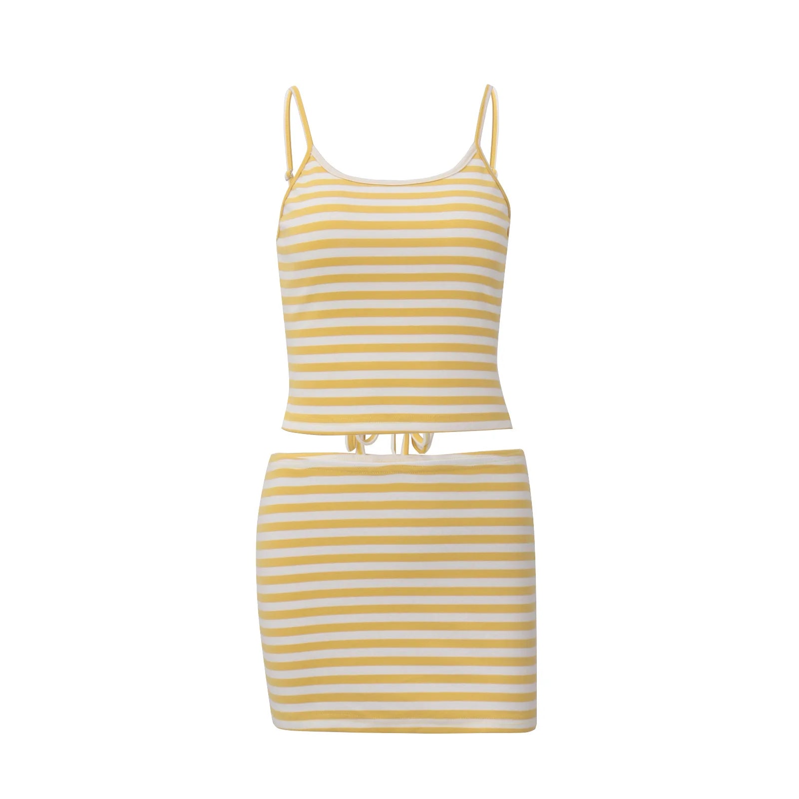 Marisol Striped Cami Mini Skirt Set Two-piece