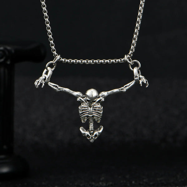 A Fashionable and Creative New Halloween Punk Style Skull Necklace Halloween Gift