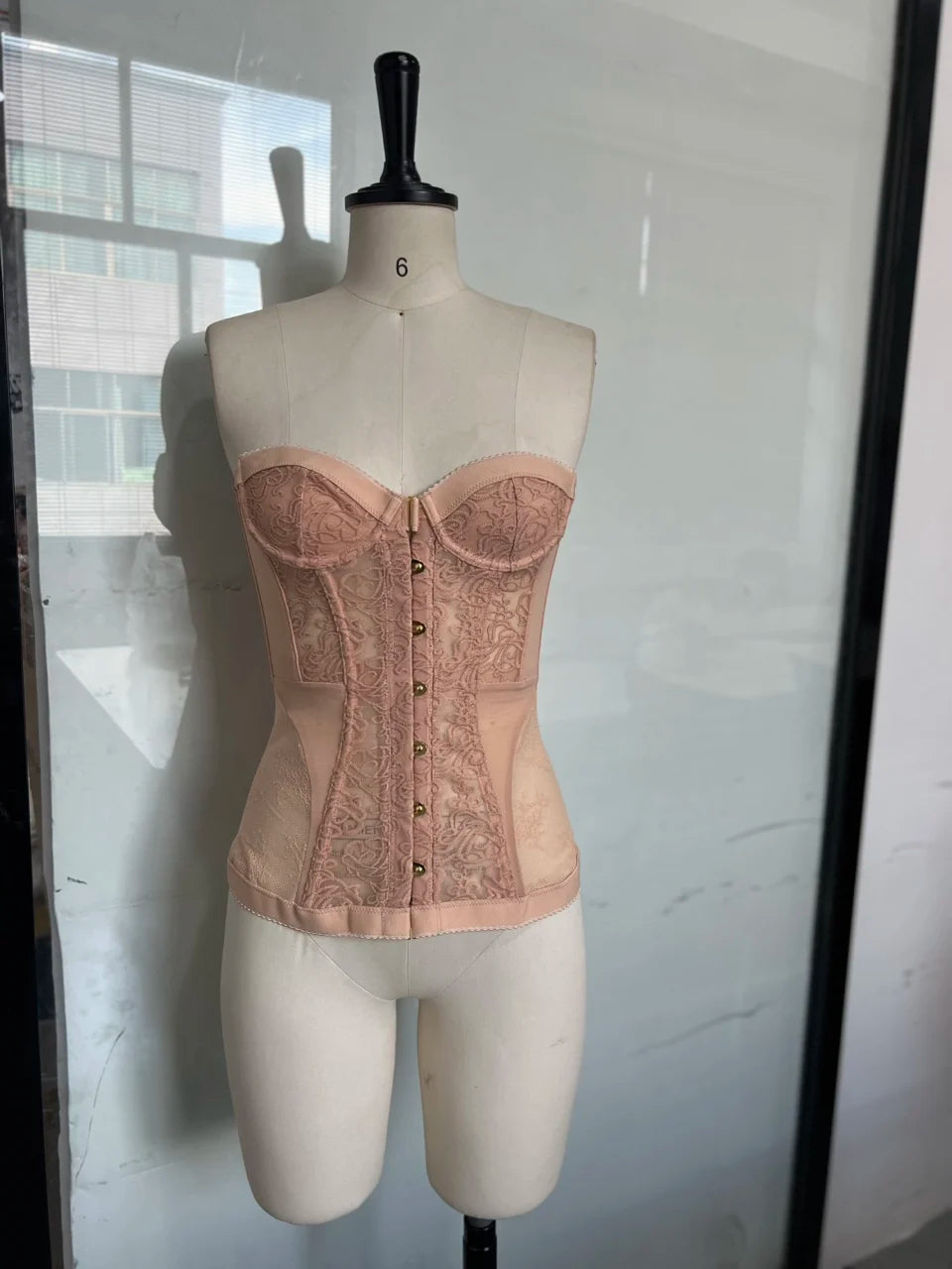 Valentina Noir Lace Corset Bustier Top one-piece