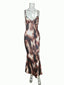 Rosamond Abstract Print V-Neck Cami Bodycon Maxi Dress