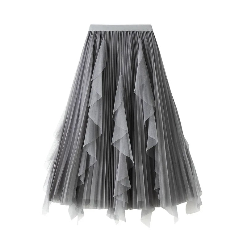 Kiara A-Line Mesh Midi Skirt One-piece