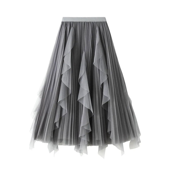 Kiara A-Line Mesh Midi Skirt One-piece