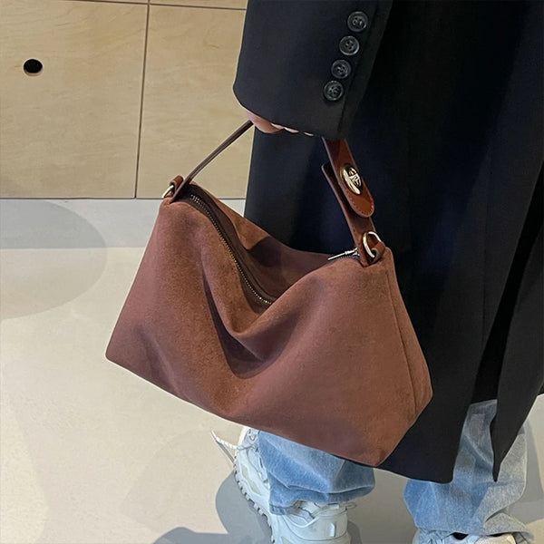 Moira Faux-Suede Boston Bag