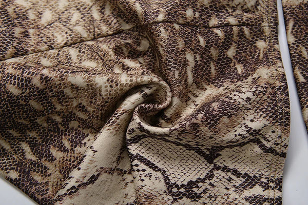 Sahara Snake-Print Halter Shorts Set Two-piece