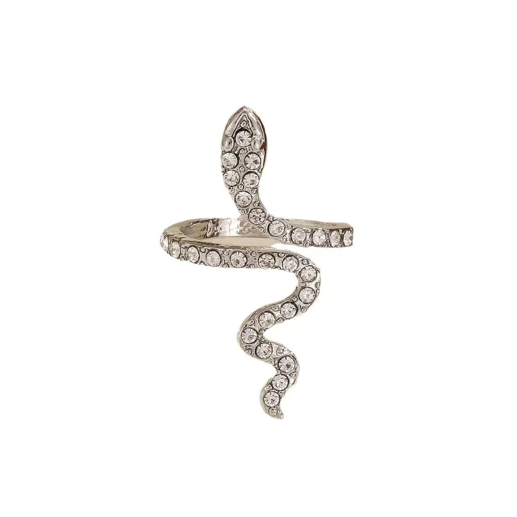 Serpentine Zircon Adjustable Ring