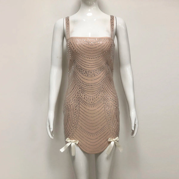 Giselle Rhinestone Strap Mini Dress