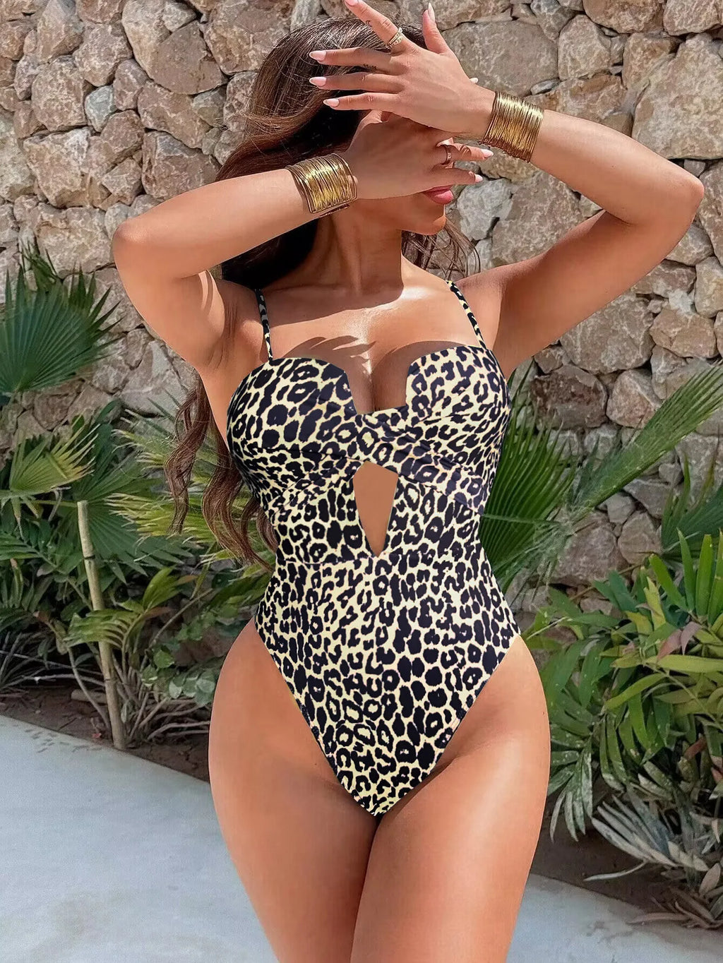 Marisa Ribbed Twist-Front Cut-Out One-piece Swimsuit