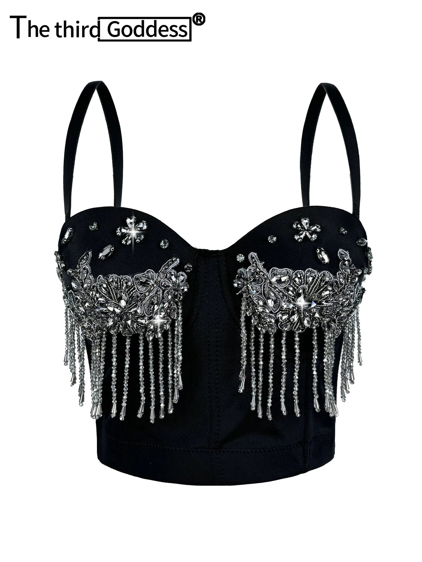 Sexy halter rhinestone corset crop top women summer club party tank tops for woman clothes cropped tube top hotwife streetwear