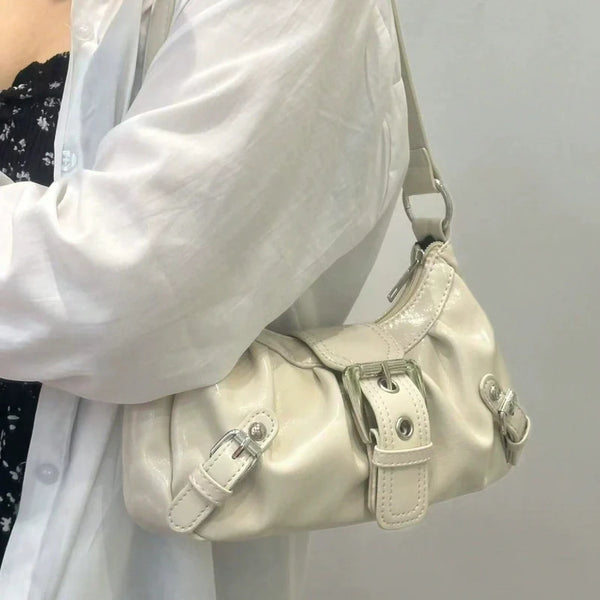 2025 Spring Hot Selling Maillard Style Retro Style Small Bag Spicy Girl Y2K Wasteland Style Vintage Leather Shoulder Armpit Bag