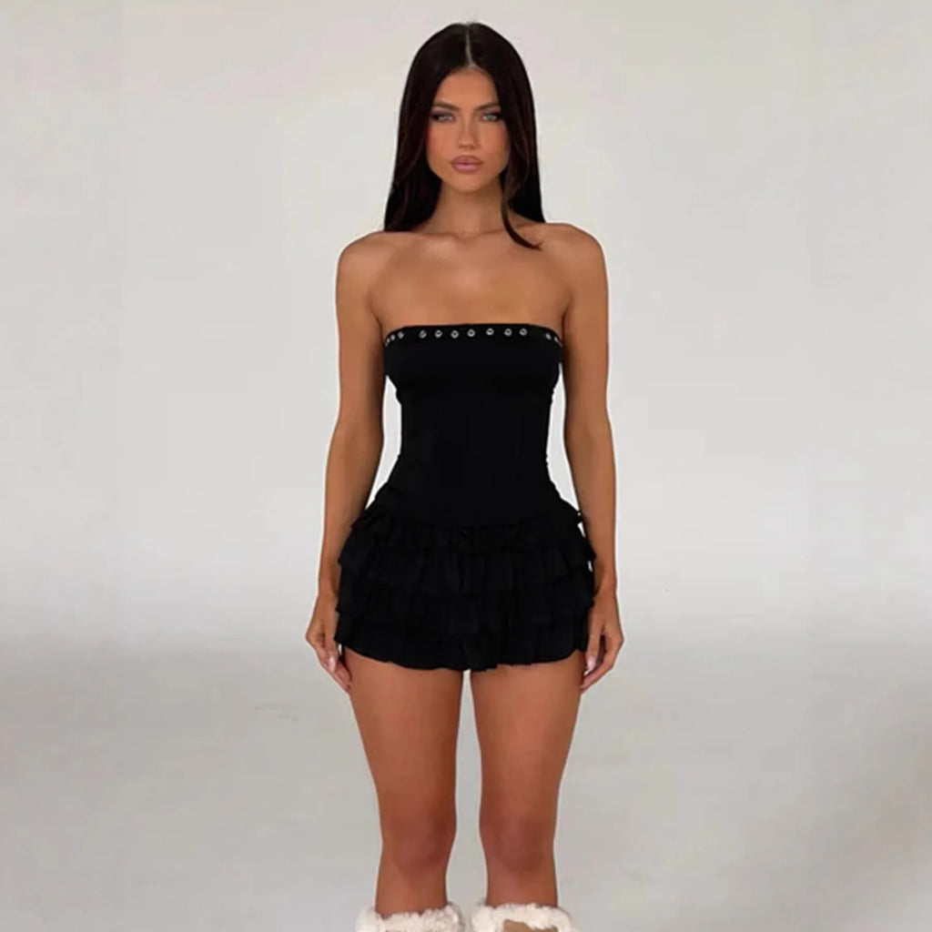 Valentina Ruffle Corset Mini Dress