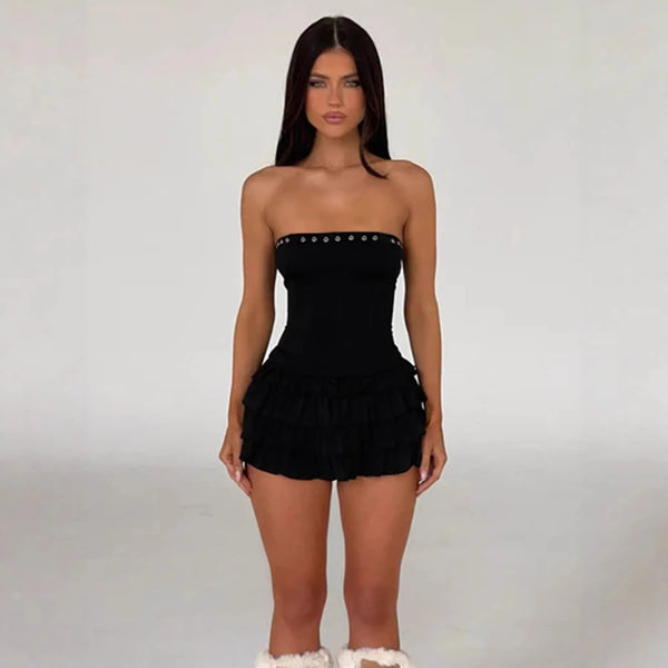 Valentina Ruffle Corset Mini Dress