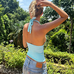 Luna Polka Dot Halter Top one-piece