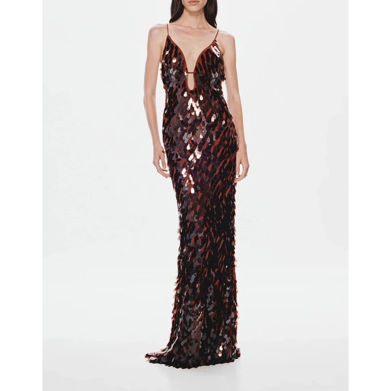 Kiara Multi-Style Sequin Mermaid Maxi Dress