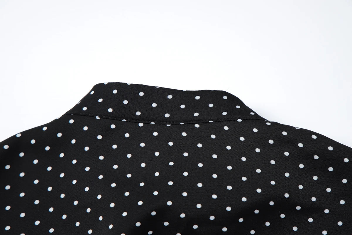 Dulzura Women'S Sexy Hollow Out Short Sleeve Lace Up Polka Dot T-Shirt Vintage Casual Y2K Top Party Club Street Summer Clothes