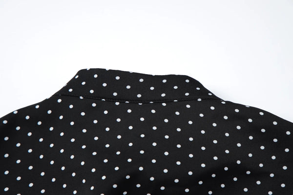 Dulzura Women'S Sexy Hollow Out Short Sleeve Lace Up Polka Dot T-Shirt Vintage Casual Y2K Top Party Club Street Summer Clothes