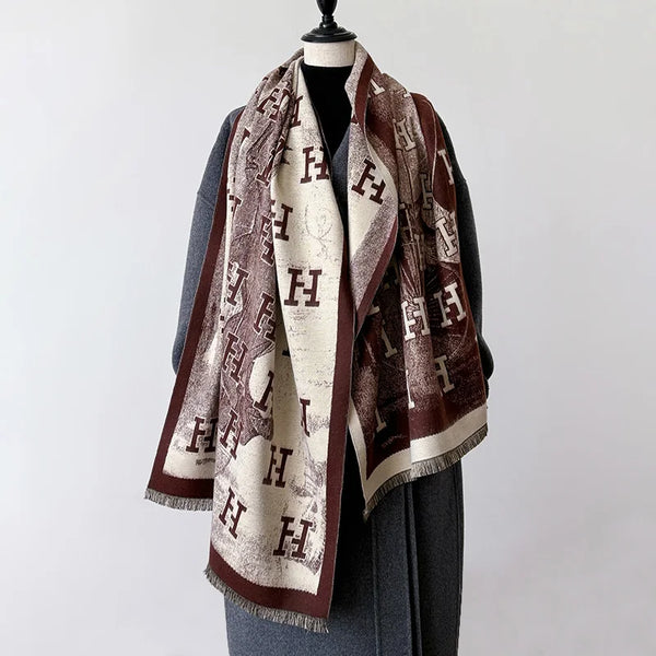Ariella Printed Winter Shawl Scarf