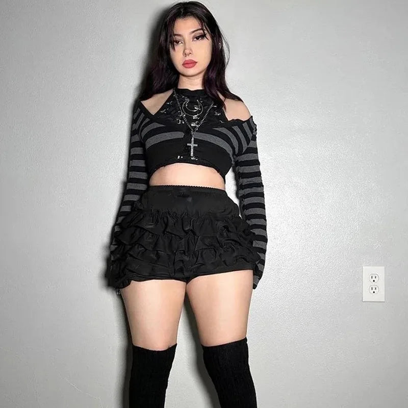 Juniper Lace-Bow Gothic Skort One-piece