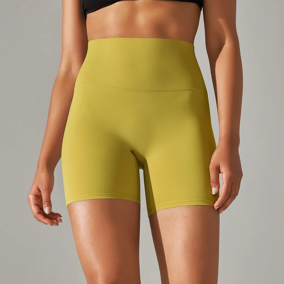 Ayla Seamless High-Waist Yoga Shorts One-piece