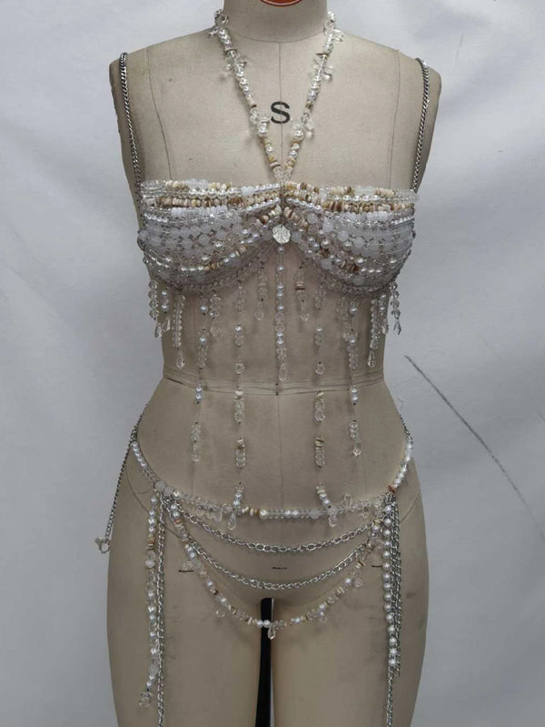 Isla Crystal Pearl Festival Top One-piece
