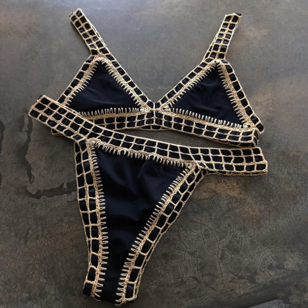 Amalthea Crochet Trim Triangle Micro Bikini Two-piece