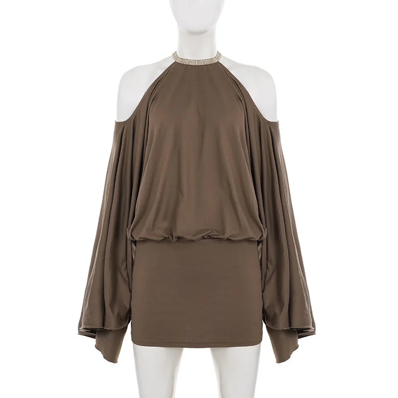 Marisol Feather Sleeve Mini Dress