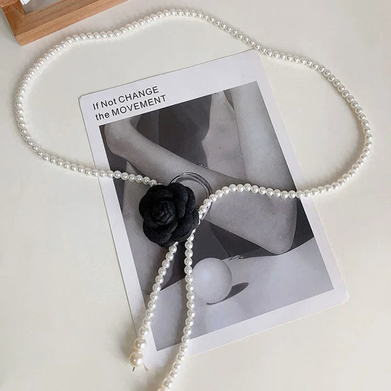 Pearla Camellia Pearl Waist Belt