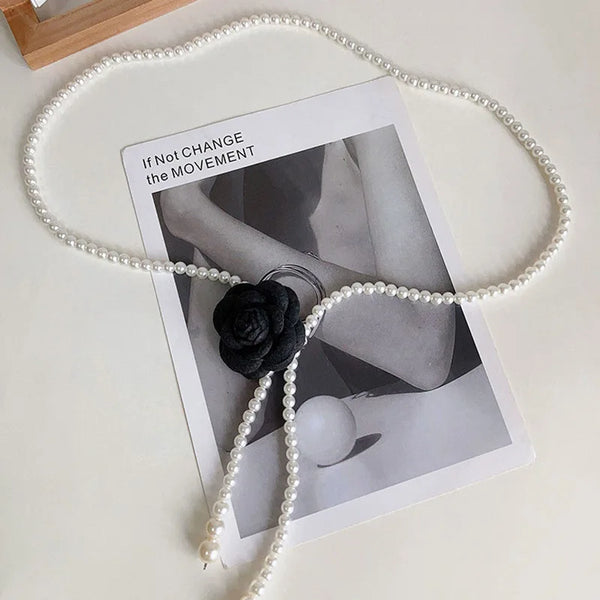 Pearla Camellia Pearl Waist Belt