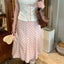 Colette Polka Dot Pleated A-Line Midi Skirt One-piece