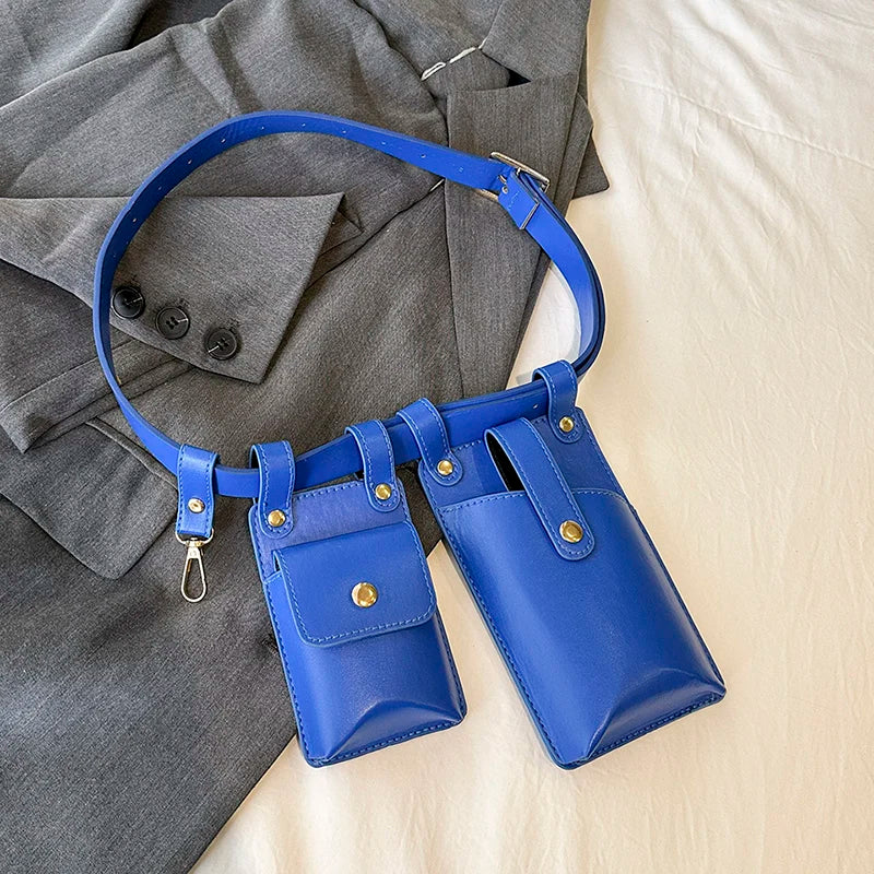Designer Women Waist Bag 2024 summer Belt bag Phone Pack Trend Candy color Leather Shoulder Crossbody Chest Bags Lady Fanny Pack